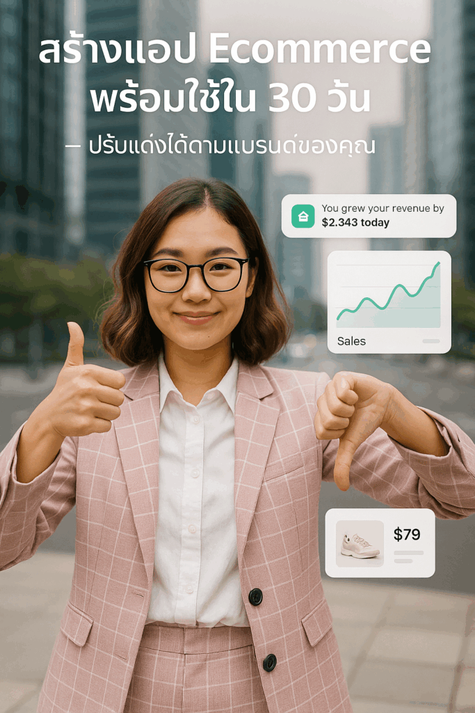 สร้างแอป Ecommerce พร้อมใช้ใน 30 วัน